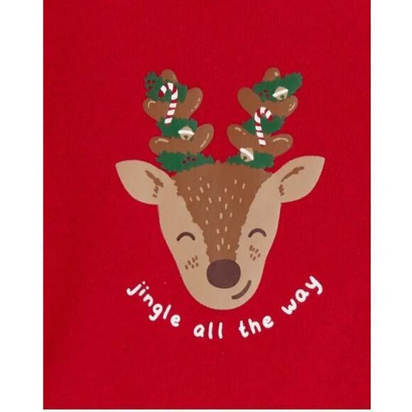 Carter's Christmas Theme Baby 2-Pc Crew Neck Long Sleeve Bodysuit‎ Unisex NWT - Picture 5 of 14